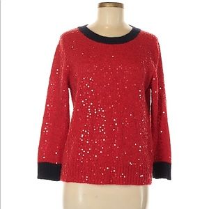 Sparkly Red J. Crew Sweater